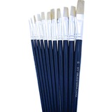 DBLG Import Hog Hair Paint Brush 577-8 - Black Handle - Aluminum Ferrule - 12 / Box