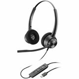 Poly EncorePro 320 Stereo USB-A Headset TAA - Stereo - USB Type A - Wired - 32 Ohm - 20 Hz - 10 kHz - Over-the-head, On-ear - Binaural - Supra-aural - 7.2 ft Cable - Noise Cancelling, Omni-directional Microphone - Noise Canceling - Black - TAA Compliant