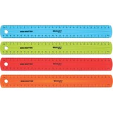 Acme United Shatterproof Ruler - 11.8" Length - 1/16 Graduations - Metric Measuring System - 1 Each - Translucent Assorted