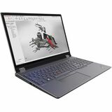 Lenovo ThinkPad P16 Gen 2 21FA002QUS 16" Mobile Workstation - WQXGA - Intel Core i7 13th Gen i7-13700HX - 32 GB - 1 TB SSD - English Keyboard - Villi Black, Storm Gray - Intel WM790 Chip - 2560 x 1600 - Windows 11 Pro - NVIDIA RTX A1000 - In-plane Switching (IPS) Technology - Front Camera/Webcam - IEEE 802.11ax Wireless LAN Standard