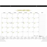 Blueline+Classic+Gold+Monthly+Desk+Pad+Calendar