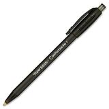 Paper Mate Comfort Mate Retractable Pens - Fine Pen Point - Retractable - Black - Rubber Barrel - 1 Dozen