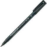 Lumocolor Permanent Pen Markers - Super Fine Marker Point - 0.4 mm Marker Point Size - Refillable - Black - Black Polypropylene Barrel - 1 Each