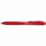 Pentel EnerGel-X Retractable Gel Pens - Fine Pen Point - 0.5 mm Pen Point Size - Needle Pen Point Style - Refillable - Retractable - Red Gel-based Ink - Red Barrel