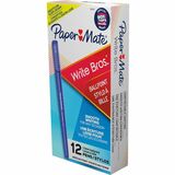 Paper Mate Write Bros. Ballpoint Stick Pens - Medium Pen Point - Blue - Blue Barrel
