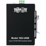 Tripp Lite by Eaton 5-Port Unmanaged Industrial Gigabit Ethernet Switch - 10/100/1000 Mbps, Ruggedized, -40&deg; to 75&deg;C, EIP QoS, DIN/Wall Mount, TAA