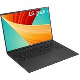 LG gram 17Z90R-N.AP75A8 17" Notebook - WQXGA - 2560 x 1600 - Intel Core i7 13th Gen i7-1360P Dodeca-core (12 Core) 2.20 GHz - Intel Evo Platform - 16 GB Total RAM - 512 GB SSD - Obsidian Black - Intel Chip - Windows 11 Pro - Intel Iris Xe Graphics - In-plane Switching (IPS) Technology - English Keyboard - Front Camera/Webcam - 12 Hours Battery Run Time - IEEE 802.11ax Wireless LAN Standard