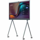Yealink MB-FloorStand-650 Interactive Whiteboard Stand - Up to 65" Screen Support - 45.80" (1163.32 mm) Height x 34.60" (878.84 mm) Width x 6.50" (165.10 mm) Depth - Floor - Steel - For Interactive Display, Meeting Room, Video Conferencing System - Wheels