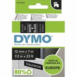 Dymo+S0720610+D1+45021+Tape+12mm+x+7m+White+on+Black