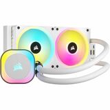 Corsair iCUE LINK H100i RGB AIO Liquid CPU Cooler - White - 2 x Fan(s) - 1786.8 L/min Maximum Airflow - 2400 rpm - Liquid Cooler Cooler - Compatible Intel Socket: LGA-1700, LGA-1200, H3 LGA-1150, H4 LGA-1151, H2 LGA-1155, H LGA-1156 - Compatible AMD Socket: AM4, AM5 - RGB LED - White - Processor, CPU