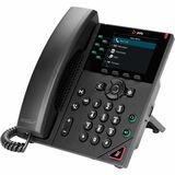 Poly VVX 350 IP Phone - Corded - Corded - Desktop, Wall Mountable - Black - TAA Compliant - VoIP - 2 x Network (RJ-45) - PoE Ports