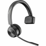 Poly Savi 7210 Office Headset - Mono - Wireless - DECT 6.0 - 393.7 ft - On-ear - Monaural - Ear-cup - Noise Cancelling, Omni-directional Microphone - Noise Canceling - Black