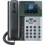 Poly Edge E320 IP Phone - Corded - Corded/Cordless - Bluetooth - Desktop, Wall Mountable - VoIP - 2 x Network (RJ-45) - PoE Ports