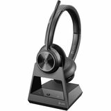 Poly SAVI 7320 Office, S7320-M CD, Stereo - Microsoft Teams Certification - Stereo - Wireless - DECT 6.0 - 590 ft - 20 Hz - 20 kHz - On-ear - Binaural - Ear-cup - Noise Cancelling Microphone - Noise Canceling - Black