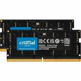 Crucial - For Notebook - 64 GB (2 x 32GB) - DDR5-5600/PC5-44800 DDR5 SDRAM - 5600 MHz Dual-rank Memory - CL46 - 1.10 V - Non-ECC - Unbuffered - 262-pin - SoDIMM