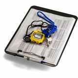 Officemate+Low+Profile+Recycled+Plastic+Letter+Size+Clipboard+w+Pen+Holder+Black