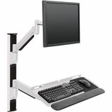 Innovative Wall Mount Track for LCD Display, Monitor, Keyboard - Silver