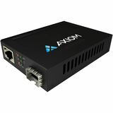 Axiom TAA 1Gbs POE+ RJ45 to SFP Fiber Media Converter - Open SFP Port