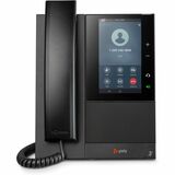 Poly CCX 505 IP Phone - Corded - Corded/Cordless - Wi-Fi, Bluetooth - Desktop, Wall Mountable - Black - TAA Compliant