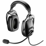 Poly SDR 2301-01 Ruggedized Binaural H-Series QD HDST Dynamic MIC - Stereo - Wired - Over-the-head - Binaural - Circumaural - Dynamic, Noise Cancelling Microphone - Black