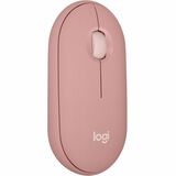 Logitech Pebble 2 M350s Mouse - Optical - Wireless - Bluetooth - Tonal Rose - 4000 dpi - Scroll Wheel - 3 Button(s) - Symmetrical