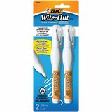 BIC Wite-Out Brand Shake 'n Squeeze Correction Pen, 8 ML Correction Fluid, 2-Count Pack of white Correction Pens, Fast, Clean and Easy to Use Pen Office or School Supplies - 8 mL - White - Easy to Use, Quick Drying, Squeeze Barrel - 2 / Pack