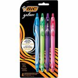 BIC Gel-ocity Quick Dry Fashion Gel Pens, Medium Point (0.7 mm), 4-Count Pack, Retractable Gel Pens With Comfortable Full Grip - Medium Pen Point - 0.7 mm Pen Point Size - Retractable - Assorted Gel-based Ink - 4 Pack
