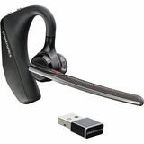 Plantronics Voyager 5200 Office, 2-Way Base, USB-A - Mono - Wireless - Bluetooth - 250 ft - 16 Ohm - 100 Hz - 20 kHz - Earbud, Over-the-ear - Monaural - In-ear - Omni-directional, MEMS Technology, Noise Cancelling Microphone