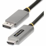 StarTech.com 6ft (2m) DisplayPort to HDMI Adapter Cable, 8K 60Hz, 4K 144Hz, HDR10, DP 1.4 to HDMI 2.1 Active Video Converter - 6.6ft (2m) DisplayPort to HDMI Adapter Cable connects a DP desktop to an 8K 60Hz/4K 144Hz HDMI Display; DP 1.4 and DSC is required for maximum performance; Universal Converter Cable requires no drivers; HDMI 2.1 FRL; HDR10; HDCP 2.3; 7.1ch Audio