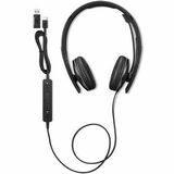 Lenovo Wired ANC Headset Gen 2 (UC) - Microsoft Teams Certification - Stereo - USB Type C - Wired - 2.2 Kilo Ohm - 20 Hz - 20 kHz - On-ear, Over-the-head - Binaural - Ear-cup - 5.9 ft Cable - Noise Cancelling Microphone - Black