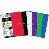 Five Star Wirebound, 2-Subject Notebook, 10-1/2" X 8" , 120 Sheets - 2 Subject(s) - 120 Sheets - 240 Pages - Wire Bound - 3 Hole(s) - 10 1/2" x 8" - 10.50" (266.70 mm) x 9.25" (234.95 mm) x 0.75" (19.05 mm) - Poly Cover - Stiff-back, Durable, Smooth, Perf