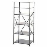 The Metal Ware Shelf 24x48+4 Hook Grey - 48" Height x 24" Width - Gray