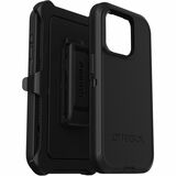 OtterBox Defender Carrying Case (Holster) Apple iPhone 15 Pro Smartphone - Black - Drop Resistant, Scrape Resistant, Dirt Resistant, Bump Resistant, Impact Absorbing, Dust Resistant - Polycarbonate, Synthetic Rubber Body - Holster - 6.32" (160.53 mm) Height x 3.48" (88.39 mm) Width x 1.33" (33.78 mm) Depth - Retail