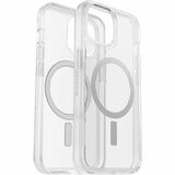 OtterBox Symmetry+ Smartphone Case - For Apple iPhone 15 Smartphone - Black - Drop Resistant, Bacterial Resistant - Plastic