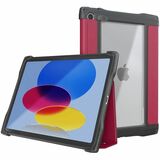 UZBL Rugged Carrying Case (Folio) for 10.2" to 10.9" Apple iPad (10th Generation), iPad (7th Generation), iPad (8th Generation), iPad (9th Generation) Tablet - Deep Red