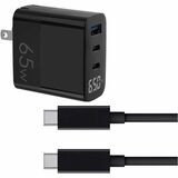 4XEM 65W 6FT USB-C to USB-C Laptop Triple Display Dual USB GaN Charging Kit