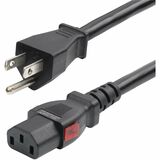 StarTech.com 12ft (3.6m) Heavy Duty Power Cord, NEMA 5-15P to Locking C13 AC Power Cable, 15A 125V, 14AWG, UL Listed Components - 12ft universal power cord w/NEMA 5-15P and Locking IEC 60320 C13 connectors; 125V at 15A; UL Listed components; Wire: 100% Copper; 14AWG; Fire Rating: VW-1; Jacket Rating: SJT; Temp Range: -4 to 221°F; Cable O.D.: 0.36in; TAA Compliant