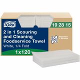 TORK+2+in+1+Scouring+and+Cleaning+Foodservice+Towel+White%2C+Absorbent%2C+1+x+120+Sheets
