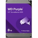 WD Purple WD85PURZ 8 TB Hard Drive - 3.5" Internal - SATA (SATA/600) - Conventional Magnetic Recording (CMR) Method - 180 TB TBW - 3 Year Warranty