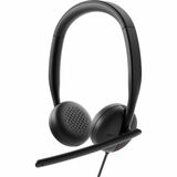 Dell Wired Headset - WH3024 - Microsoft Teams Certification - Stereo - USB Type C - Wired - 20 Hz to 20 kHz - On-ear, Over-the-head - Binaural - Ear-cup - 6.6 ft (2 m) Cable - Uni-directional, Noise Cancelling Microphone - Noise Canceling