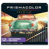 Prismacolor Premier Dual-Ended Art Marker Sets, Fine and Chisel Tip