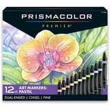 Prismacolor Premier Dual-Ended Art Marker Sets, Fine and Chisel Tip