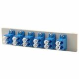 Ortronics Patch Panel Adapter Plate - 12 Port(s) - 6 x Duplex - Optical Fiber - Blue (62100051)