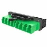 Ortronics Infinium High Density (HD) M8 HD8FP Adapter Panel, 2 LC Quad, Blue - 8 Port(s) - 2 x -...