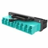 Ortronics Infinium High Density (HD) M8 HD8FP Adapter Panel, 2 LC Quad, Aqua - 8 Port(s) - 2 x -...