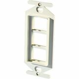 Ortronics Tracjack Stylistics Frame, Three-Port, Wiremold Ivory - 3 x Total Number of Socket(s) -...