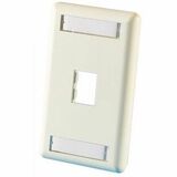 Ortronics TracJack Faceplate, One-Port (Single Gang), Plastic - 1 x Total Number of Socket(s) -...