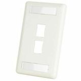 Ortronics HDJ 2-Port Single-Gang Faceplate with Label Field - 2 x Total Number of Socket(s) -...