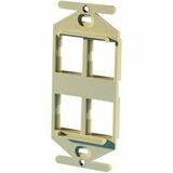 Ortronics TracJack Stylistics Frame, Four-Port, Electrical Ivory - 4 x Total Number of Socket(s) -...