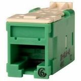 Ortronics Clarity High Density Jack (HDJ) CAT6, T568A/B, Green, 25 Pack - 25 Pack - 1 x RJ-45...